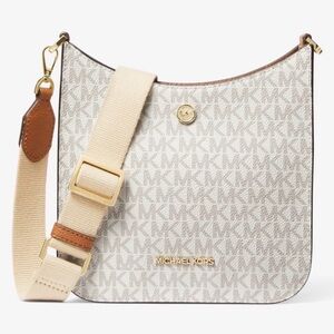 MICHAEL KORS 🤎Briley🤎 VANILLA SMALL LOGO MESSENGER CROSSBODY BAG 🌟EUC🌟